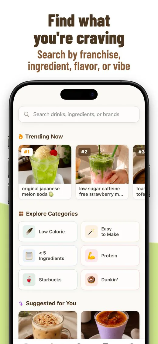 Find what you're craving — searching recipes by franchise, ingredient, and flavor
